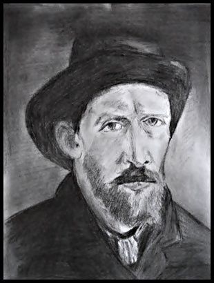 Disegno intitolato "Vincent van Gogh" da Victor Covaliov, Opera d'arte originale