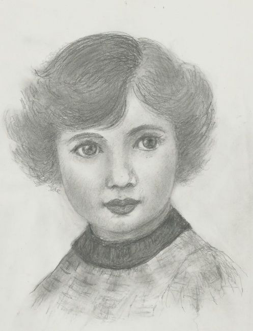 Drawing titled "Cristina" by Victor Covaliov, Original Artwork