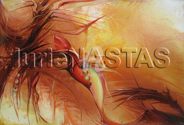 Картина под названием "Compozitie Y." - Iurie Nastas, Подлинное произведение искусства, Масло