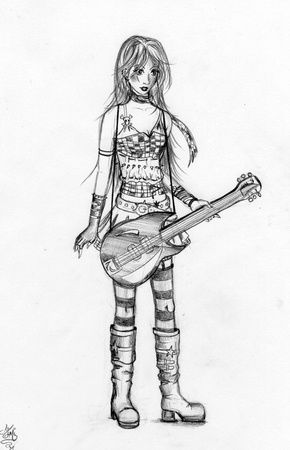 Rock'n'roll Star, Dibujo por Mina | Artmajeur