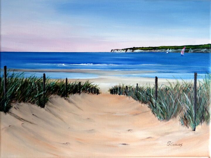 Painting titled "To the beach" by Graham Evans, Original Artwork, Acrylic