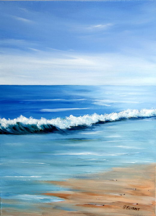 Painting titled "Ocean breeze" by Graham Evans, Original Artwork, Acrylic