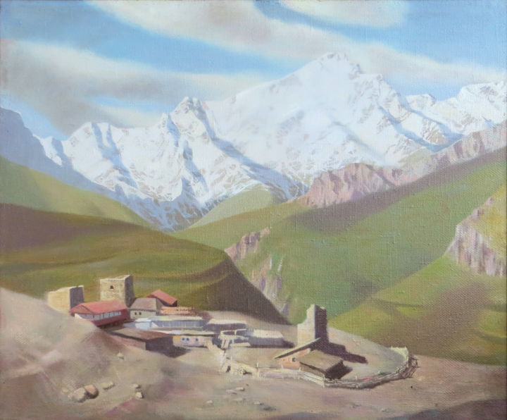 Pittura intitolato "Ущелье" da David Kharebov, Opera d'arte originale, Olio