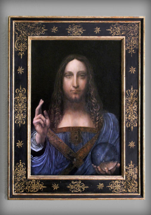 Salvator Mundi. Leonardo Da Vinci, Painting by Manuel Granai