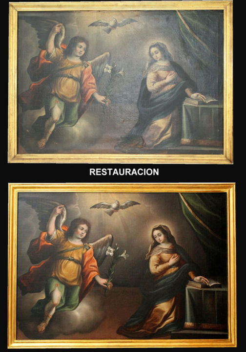 Pintura titulada "ANUNCIACIÓN" por Manuel Granai, Obra de arte original, Oleo