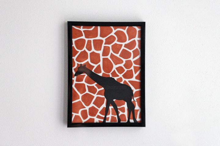 Dibujo titulada "Giraffe" por Ottergraph, Obra de arte original, Tinta