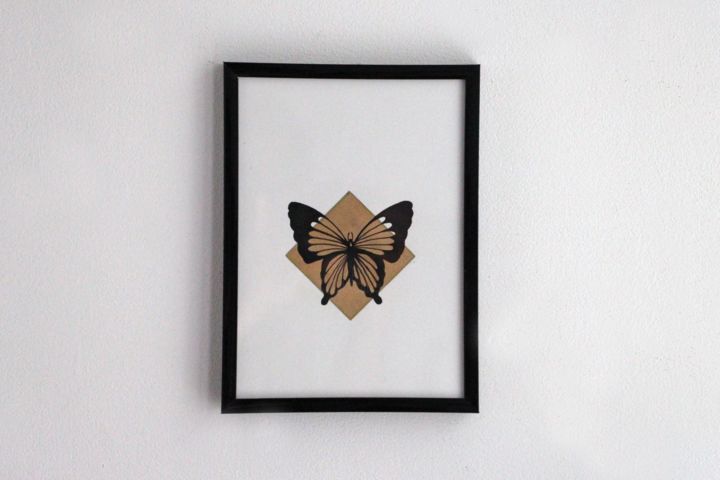 Dibujo titulada "Butterfly" por Ottergraph, Obra de arte original, Tinta