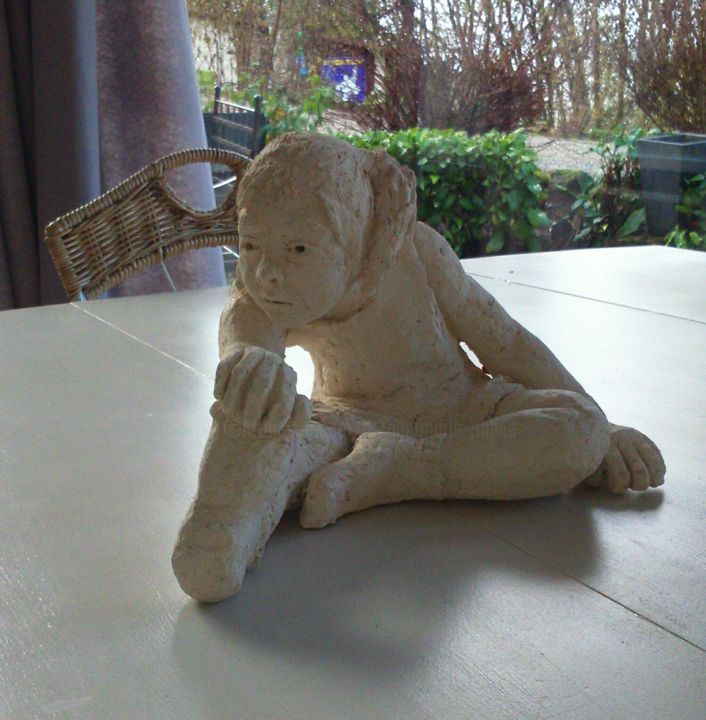 Скульптура под названием "Espiégle" - Marie Granger (Mahé), Подлинное произведение искусства, Терракота