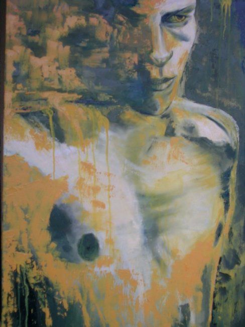 Painting titled "Psychose" by Marie Granger (Mahé), Original Artwork