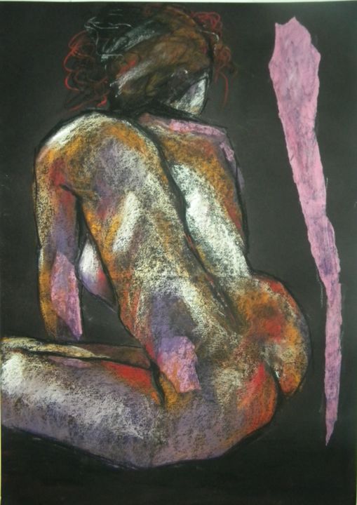 Painting titled "Sans titre" by Marie Granger (Mahé), Original Artwork, Pastel