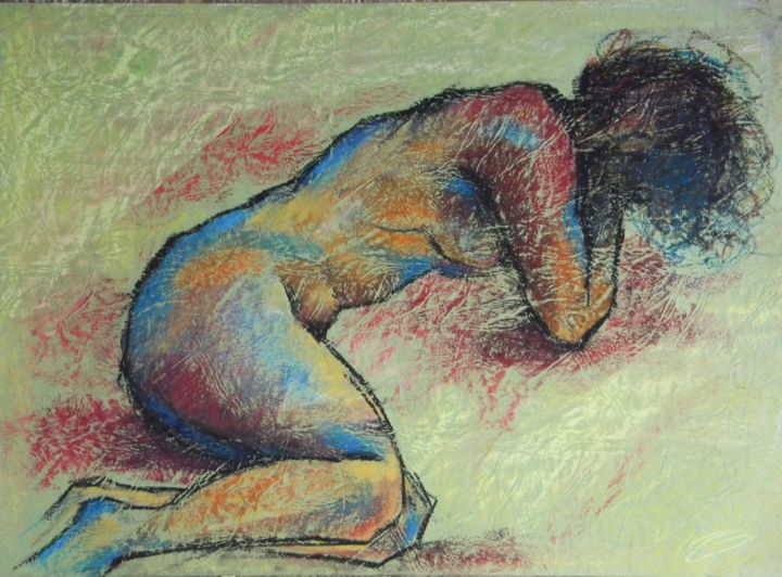 Painting titled "Sans titre" by Marie Granger (Mahé), Original Artwork, Other