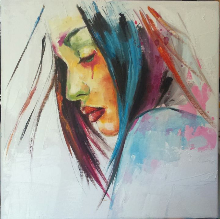 Painting titled "Adieu.." by Marie Granger (Mahé), Original Artwork, Oil