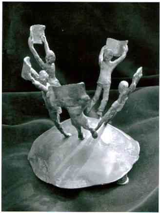 Sculpture intitulée "Manifestation" par Venner Fanch, Œuvre d'art originale, Métaux