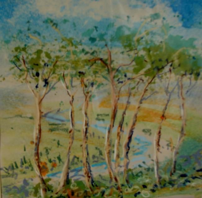 Impressões e gravuras intitulada "River's Edge" por Val Solash, Obras de arte originais