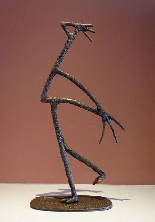 Rzeźba zatytułowany „Strutting her stuff.” autorstwa Grant Preston, Oryginalna praca, Brąz