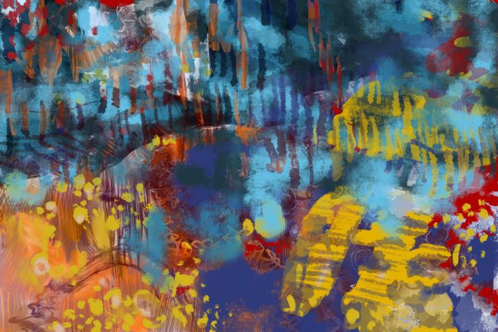 Digital Arts titled "Wookey Hole Caves" by Grant Stewart, Original Art, Digital Painting