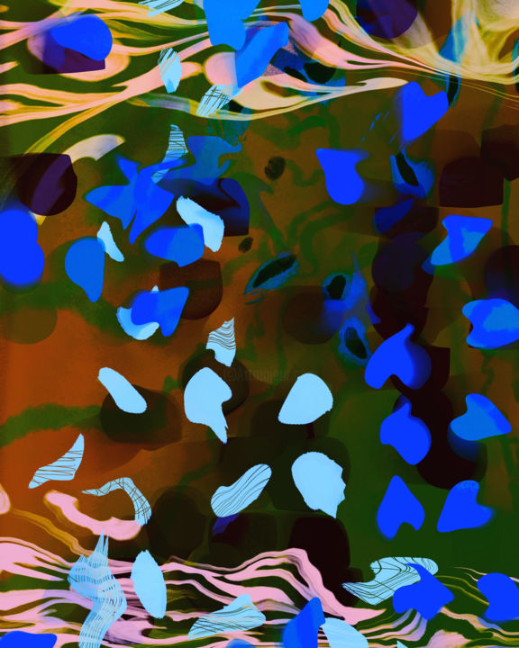 Digital Arts titled "Underwater" by Grant Stewart, Original Artwork, Digital Painting