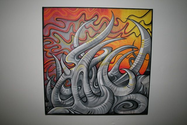 Peinture intitulée "fire" par Odul09, Œuvre d'art originale