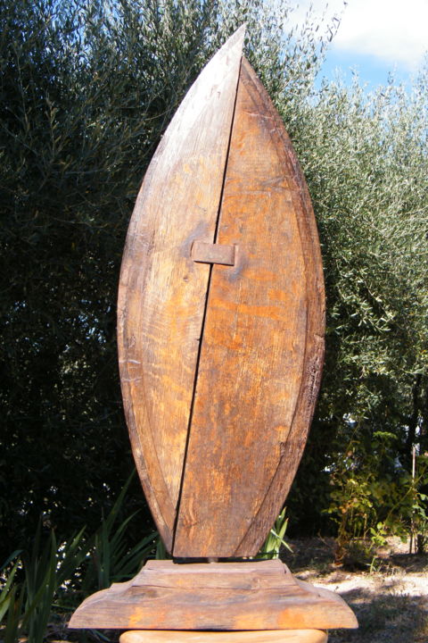 Sculpture titled "Respect" by Gérard Amat, Original Artwork, Wood