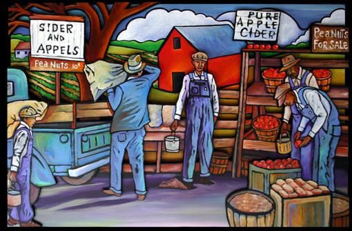Картина под названием "The Friuts Of Labor" - Gray, Подлинное произведение искусства, Масло