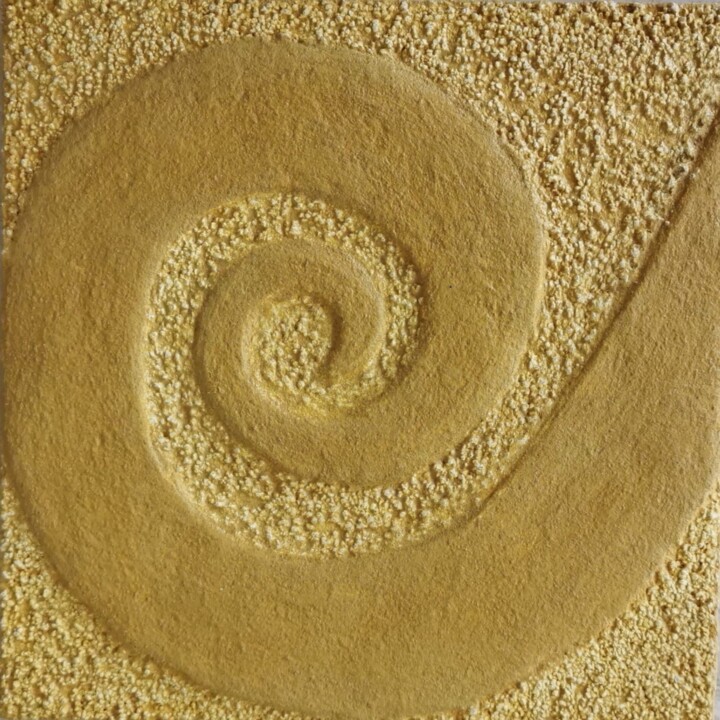 Картина под названием "Spirale de sable -…" - Grazia Compagnino, Подлинное произведение искусства, Акрил