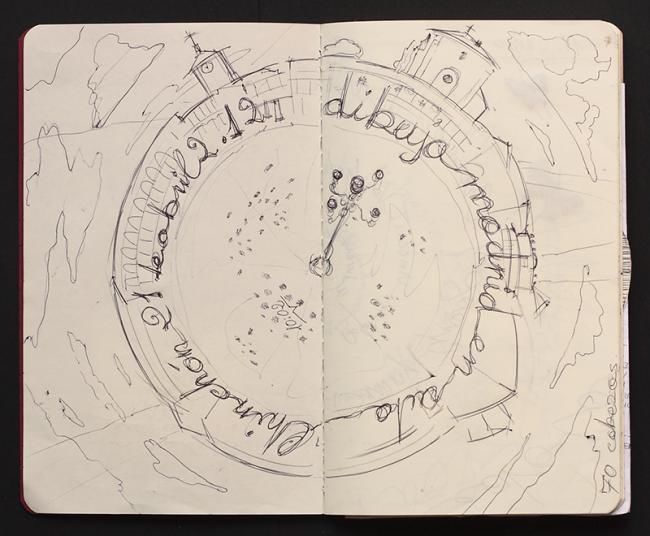 Drawing titled "cuaderno / chinchón…" by Antonio Graziano, Original Artwork