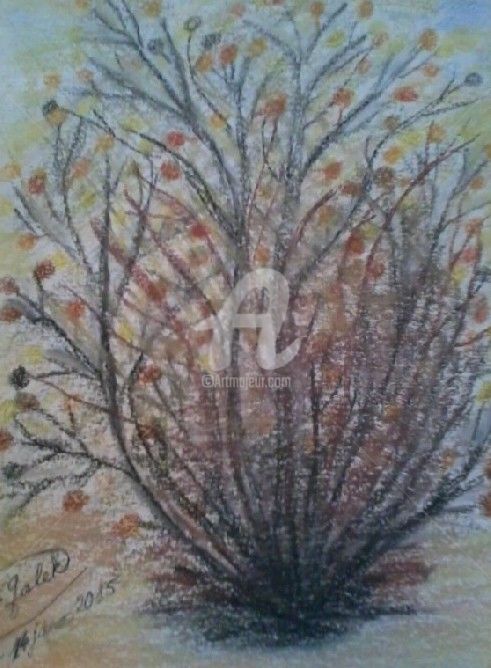 Peinture intitulée "L'ARBRE IMAGINAIRE.…" par Grazianna G..., Œuvre d'art originale, Pastel