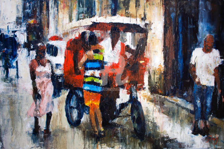 Painting titled "From Cuba" by Grech, Original Artwork, Oil
