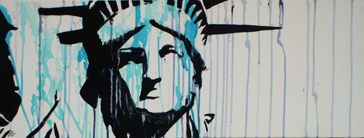 Peinture intitulée "liberty.jpg" par Gred, Œuvre d'art originale