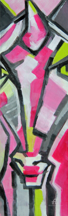 Schilderij getiteld "MrsMelusine" door Sylvie Penet, Origineel Kunstwerk, Acryl