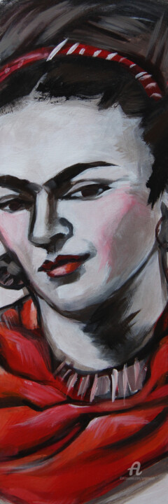 Schilderij getiteld "Frida, Portrait 3" door Sylvie Penet, Origineel Kunstwerk, Acryl