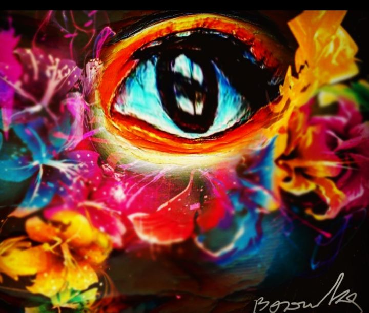 Digital Arts με τίτλο "An eye" από Greg Borowke, Αυθεντικά έργα τέχνης, Ψηφιακή ζωγραφική