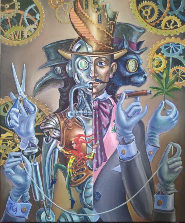 Peinture intitulée "Transformation" par Greg Known, Œuvre d'art originale, Huile