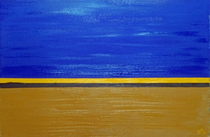 Pittura intitolato "A Desert" da Greg Mason Burns, Opera d'arte originale, Olio