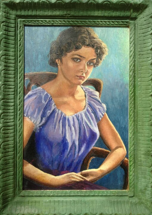 Peinture intitulée "Portrait d'Adèle" par Grégoire Koboyan (Cricorps), Œuvre d'art originale, Huile