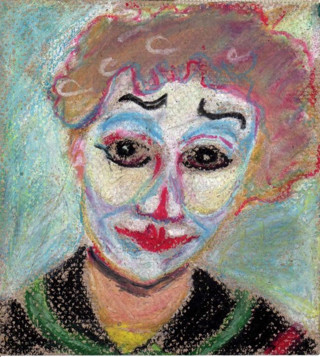 Dessin intitulée "Mon clown" par Grégoire Koboyan (Cricorps), Œuvre d'art originale, Pastel
