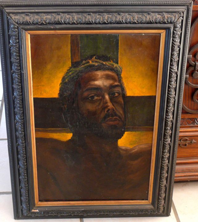 Painting titled "christ de-mon oncle…" by Grégoire Koboyan (Cricorps), Original Artwork, Oil