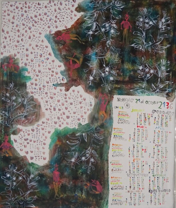 Peinture intitulée "2036 -B Acacia cuth…" par Grégoire Koutsandréou, Œuvre d'art originale, Acrylique Monté sur Châssis en b…
