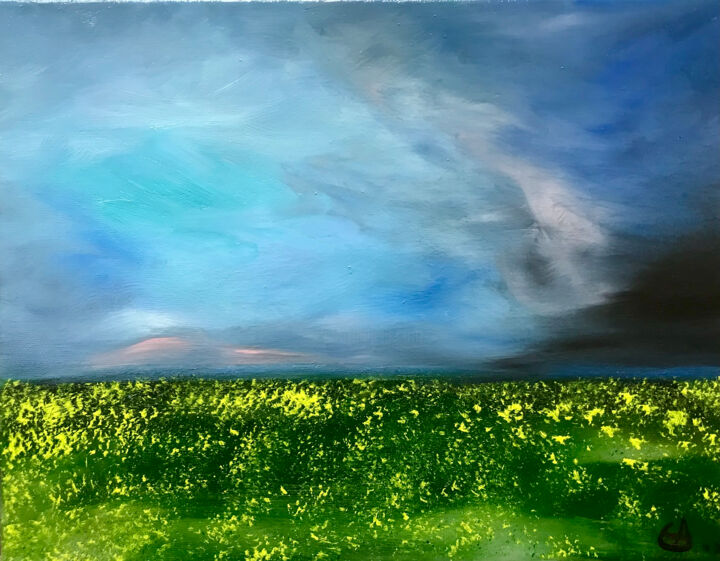 Картина под названием "The storm is coming…" - Gregory Anoufriev, Подлинное произведение искусства, Масло