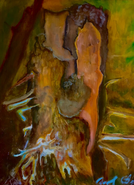 Pintura titulada "Od stump" por Gregory Anoufriev, Obra de arte original, Oleo