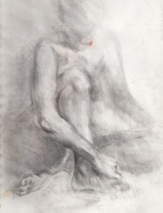 Drawing titled "etude mv" by Grégory Geng, Original Artwork, Pencil
