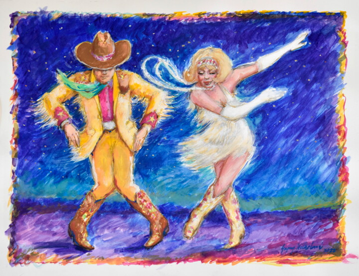 Painting titled "Starlight Memories" by Gregory L Wilhelmi, Original Artwork, Watercolor Mounted on Other rigid panel
