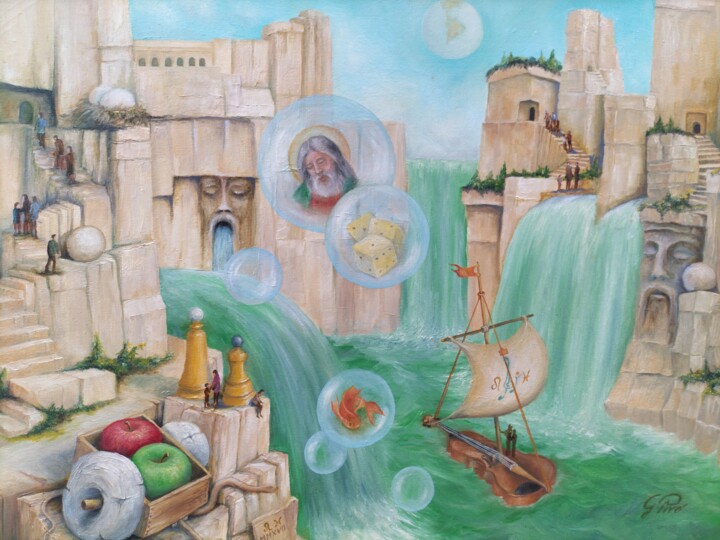 Pittura intitolato "Gregory Pyra Piro p…" da Gregory Pyra Piro, Opera d'arte originale, Olio Montato su Telaio per barella i…