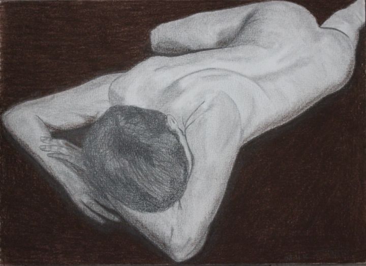 Drawing titled "Nu" by Greg'S Drawings, Original Artwork, Pastel