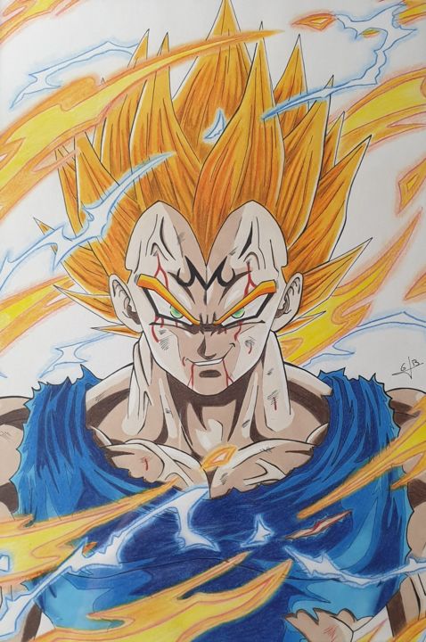 Majin Vegeta, Desenho por Melodias Art