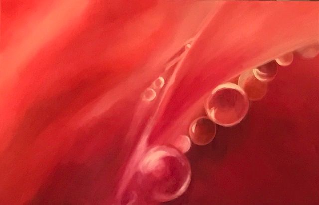 Painting titled "FIVE" by Valérie Gremmo, Original Artwork, Oil