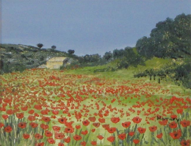 Malerei mit dem Titel "Couleurs de Provence" von Valérie Gremmo, Original-Kunstwerk, Öl