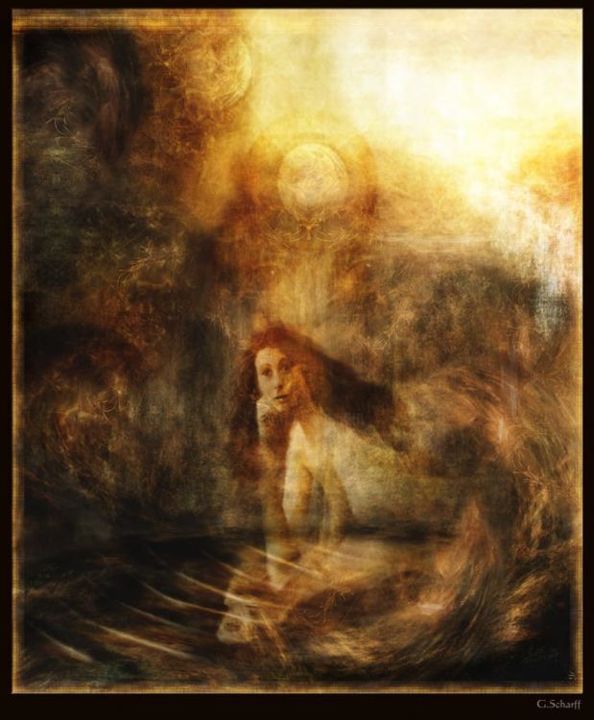 Arts numériques intitulée "The Lake of Souls" par Gregor Scharff, Œuvre d'art originale