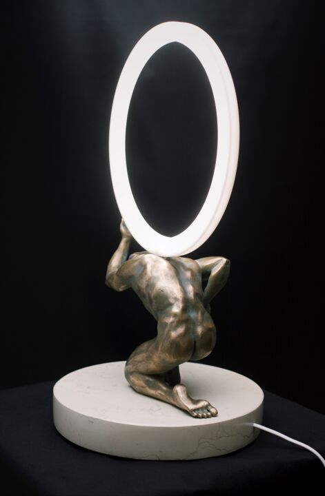 Sculpture intitulée "Atlas" par Greta Gliaudyte, Œuvre d'art originale, Bronze