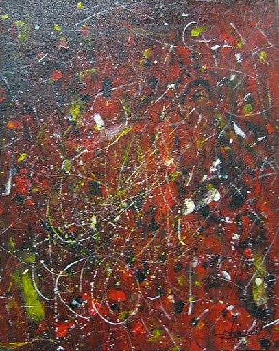 Painting titled "Explosion" by Hélène Breuzard, Original Artwork